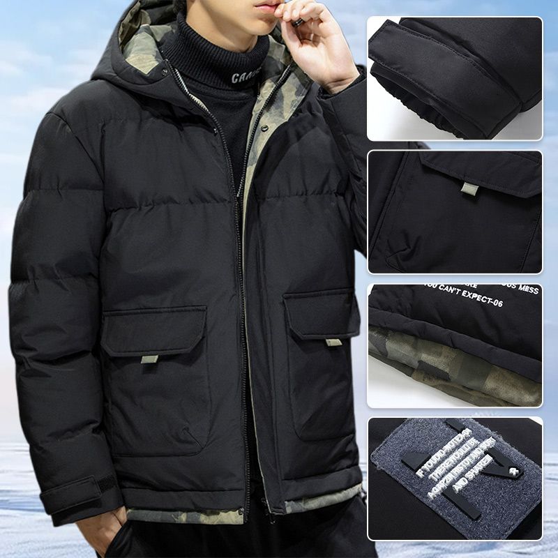 🔥Solange der Vorrat reicht 40 % Rabatt!🎉Stylische Daunenjacke mit Kapuze aus Baumwolle für Männer