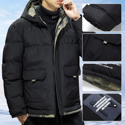 🔥Solange der Vorrat reicht 40 % Rabatt!🎉Stylische Daunenjacke mit Kapuze aus Baumwolle für Männer