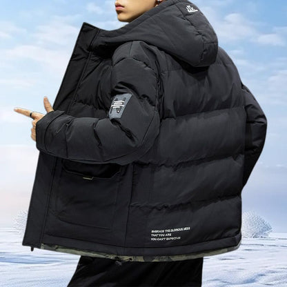 🔥Solange der Vorrat reicht 40 % Rabatt!🎉Stylische Daunenjacke mit Kapuze aus Baumwolle für Männer