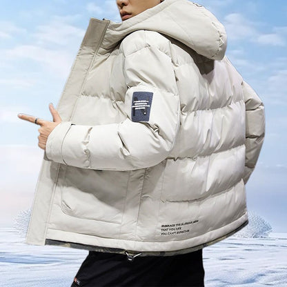 🔥Solange der Vorrat reicht 40 % Rabatt!🎉Stylische Daunenjacke mit Kapuze aus Baumwolle für Männer