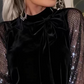 🔥Solange der Vorrat reicht 40 % Rabatt!🎉Damen Paillettenkleid mit Schleife am Kragen
