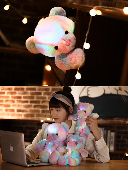 🎄❤️Weihnachtsangebot: 60% Rabatt 🧸Teddybär, buntes LED-Licht, Stofftiere