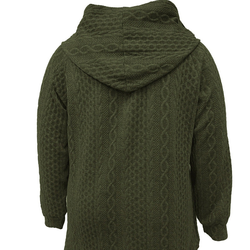 🔥Solange der Vorrat reicht 40 % Rabatt!🎉Lockere Kapuzenjacke mit strukturiertem Gewebe