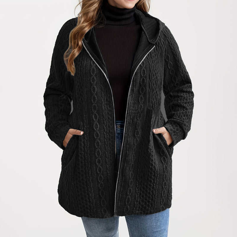🔥Solange der Vorrat reicht 40 % Rabatt!🎉Lockere Kapuzenjacke mit strukturiertem Gewebe