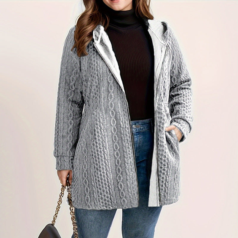 🔥Solange der Vorrat reicht 40 % Rabatt!🎉Lockere Kapuzenjacke mit strukturiertem Gewebe