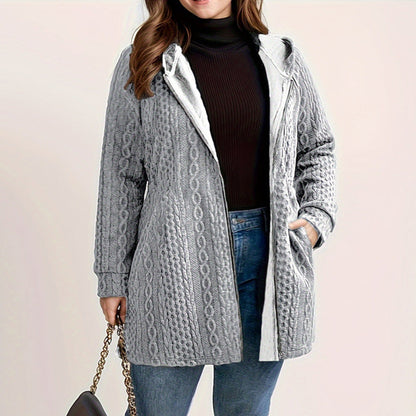 🔥Solange der Vorrat reicht 40 % Rabatt!🎉Lockere Kapuzenjacke mit strukturiertem Gewebe
