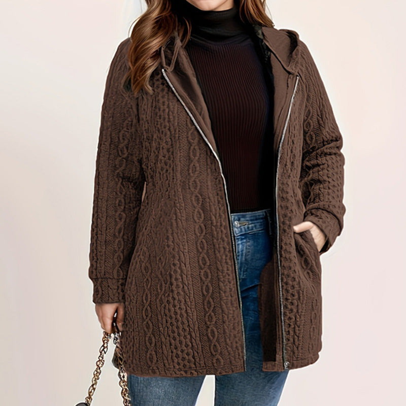 🔥Solange der Vorrat reicht 40 % Rabatt!🎉Lockere Kapuzenjacke mit strukturiertem Gewebe