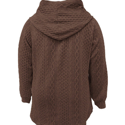 🔥Solange der Vorrat reicht 40 % Rabatt!🎉Lockere Kapuzenjacke mit strukturiertem Gewebe
