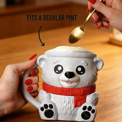 🔥Solange der Vorrat reicht 40 % Rabatt!🎉3D-gedruckter Eisbecherhalter in Bärenform