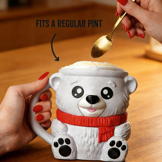 🔥Solange der Vorrat reicht 40 % Rabatt!🎉3D-gedruckter Eisbecherhalter in Bärenform