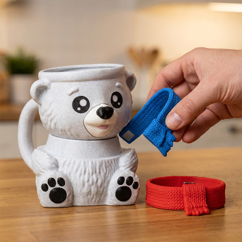 🔥Solange der Vorrat reicht 40 % Rabatt!🎉3D-gedruckter Eisbecherhalter in Bärenform
