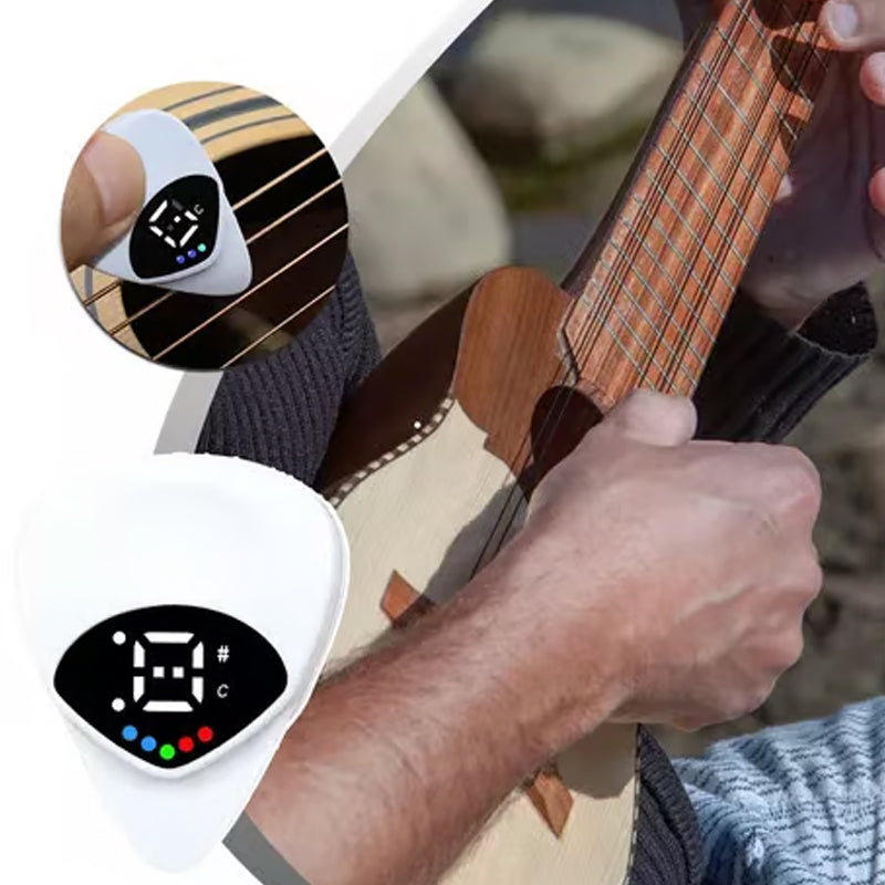 🔥Solange der Vorrat reicht 40 % Rabatt!🎉Tragbares 2-in-1 Gitarrenplektrum & Stimmgerät