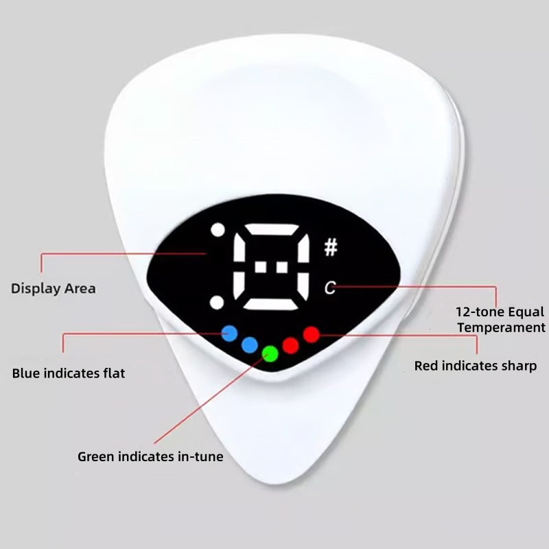 🔥Solange der Vorrat reicht 40 % Rabatt!🎉Tragbares 2-in-1 Gitarrenplektrum & Stimmgerät