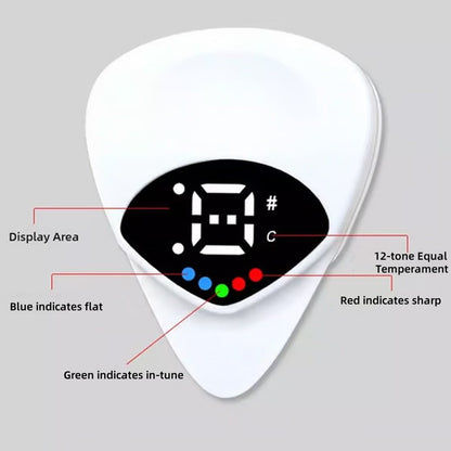 🔥Solange der Vorrat reicht 40 % Rabatt!🎉Tragbares 2-in-1 Gitarrenplektrum & Stimmgerät