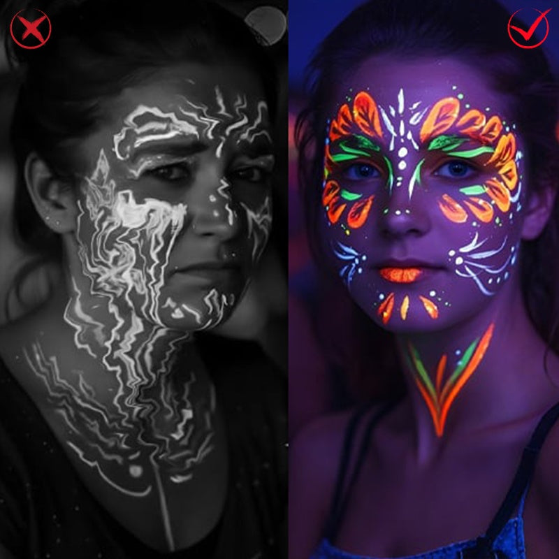 🔥Solange der Vorrat reicht 40 % Rabatt!🎉8-farbige UV-leuchtende Gesichts- und Körperfarbenstifte