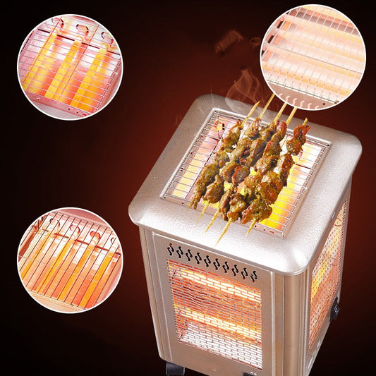 🔥Solange der Vorrat reicht 40 % Rabatt!🎉5-seitiger tragbarer Elektroheizstrahler mit Grillaufsatz