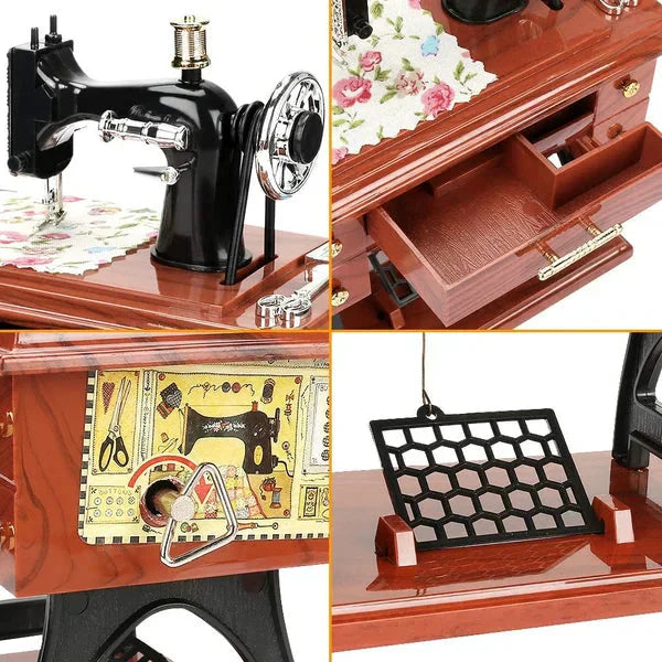Fröhliches Neujahr! 50% auf alles 🎊⏰Mini-Nähmaschine aus Holz – Klassische Spieluhr mit zeitlosem Design 🎵