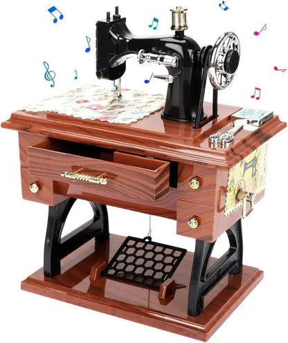 Fröhliches Neujahr! 50% auf alles 🎊⏰Mini-Nähmaschine aus Holz – Klassische Spieluhr mit zeitlosem Design 🎵