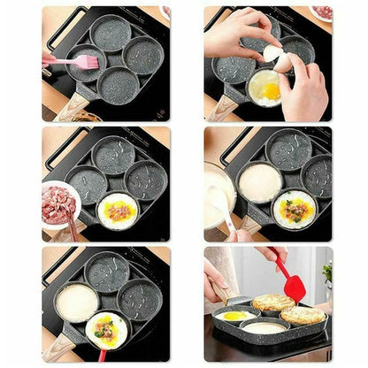 🍳🥚 Vier-Loch Eierpfanne – Perfektes Omelett & Frühstück in nur 5 Minuten!