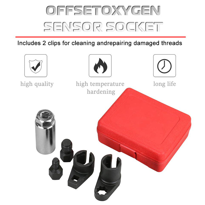🔧【 Limitiertes Angebot – 50% Rabatt + Kostenloser Versand! 】⚙️ O2-Sensor-Steckschlüssel & Gewindeschneider-Set – 5-teiliges CR-V-Stahl-Set für einfachen Zugang 🚗