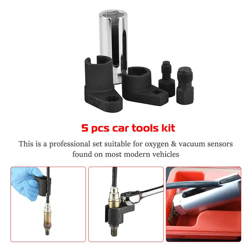 🔧【 Limitiertes Angebot – 50% Rabatt + Kostenloser Versand! 】⚙️ O2-Sensor-Steckschlüssel & Gewindeschneider-Set – 5-teiliges CR-V-Stahl-Set für einfachen Zugang 🚗