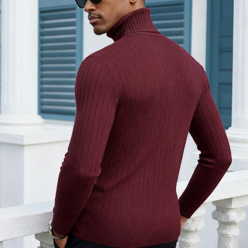 ✨2026 Neu eingetroffen✨Herren-Rippstrickpullover mit Rollkragen