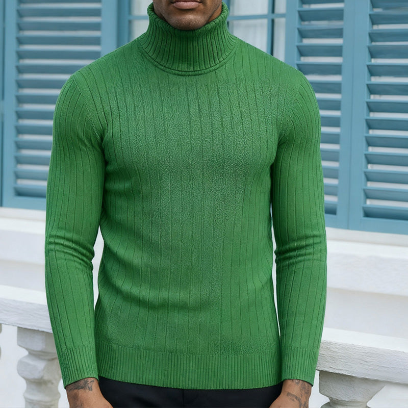 ✨2026 Neu eingetroffen✨Herren-Rippstrickpullover mit Rollkragen