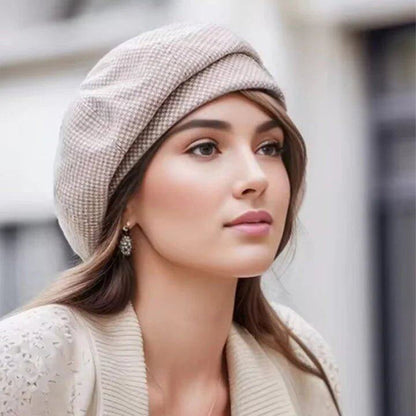 🔥Solange der Vorrat reicht 40 % Rabatt!🎉Elegante klassische Schachbrettmuster-Baskenmütze für Damen