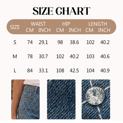 🔥Heiße Verkaufsangebote - Damen funkelnde Straight-Leg-Jeans
