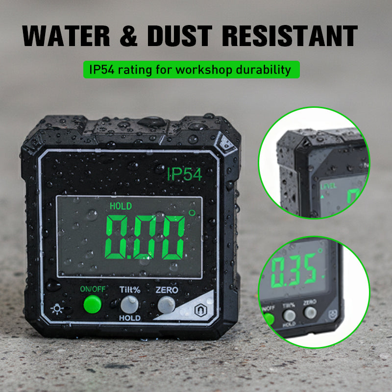 🔥Solange der Vorrat reicht 40 % Rabatt!🎉IP54 Wasserdichter magnetischer digitaler Winkelmesser