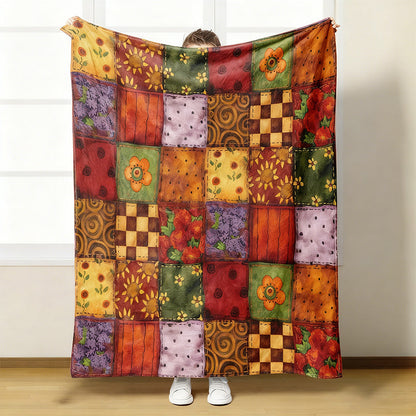🔥Solange der Vorrat reicht 40 % Rabatt!🎉Kuschelige & weiche Flanelldecke mit Blumenmuster