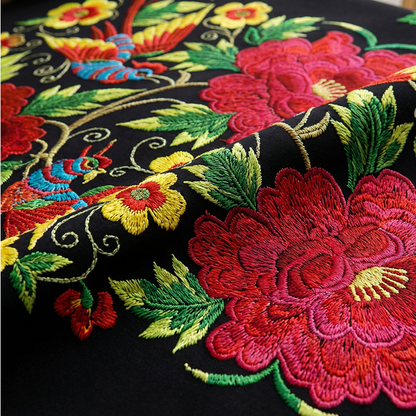 🌺 Mexikanische Tischdecke mit Blumenmuster – Elegant & Fleckenfest für Ihr Esszimmer!