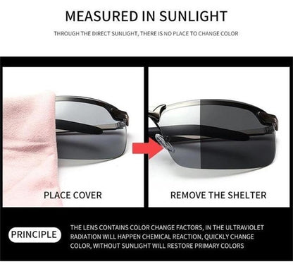 2026 Photochrome Sonnenbrille mit entspiegelten, polarisierten Gläsern