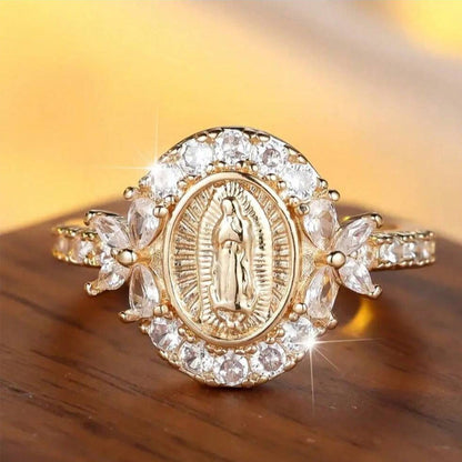 🔥Solange der Vorrat reicht 40 % Rabatt!💎 Eleganter Jungfrau-Maria-Ring – Symbol der Anmut & des Glaubens!