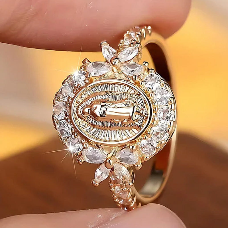 🔥Solange der Vorrat reicht 40 % Rabatt!💎 Eleganter Jungfrau-Maria-Ring – Symbol der Anmut & des Glaubens!