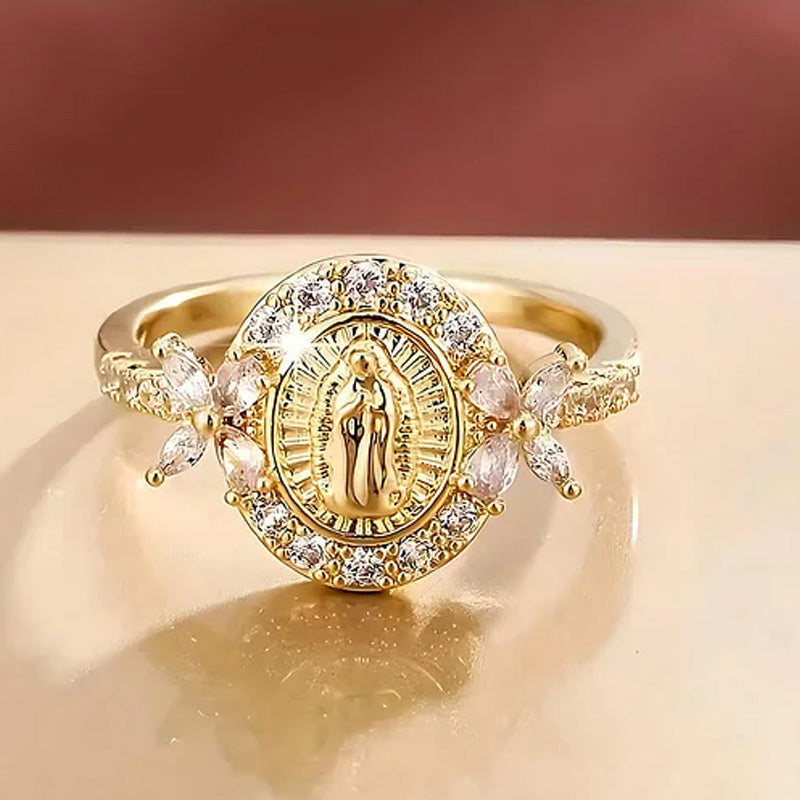 🔥Solange der Vorrat reicht 40 % Rabatt!💎 Eleganter Jungfrau-Maria-Ring – Symbol der Anmut & des Glaubens!