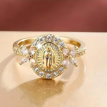 🔥Solange der Vorrat reicht 40 % Rabatt!💎 Eleganter Jungfrau-Maria-Ring – Symbol der Anmut & des Glaubens!