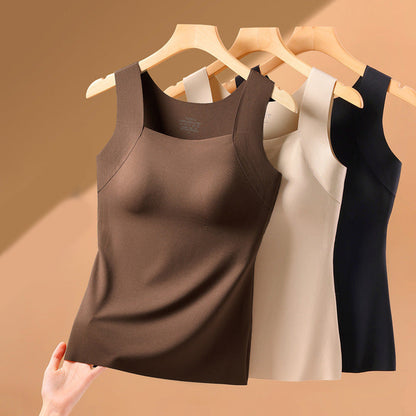 👚 50% RABATT! 🔥 Damen Thermo-Tanktop mit U-Ausschnitt – Integrierter BH, Nahtlos & Perfekt zum Unterziehen 🏃‍♀️
