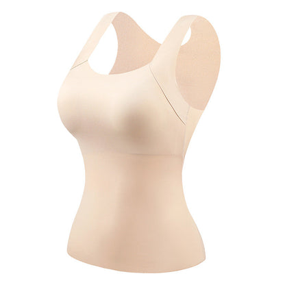 👚 50% RABATT! 🔥 Damen Thermo-Tanktop mit U-Ausschnitt – Integrierter BH, Nahtlos & Perfekt zum Unterziehen 🏃‍♀️