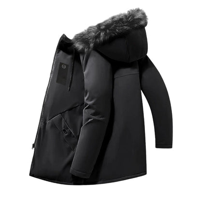 🔥Solange der Vorrat reicht 40 % Rabatt!🎉Winddichte, mittellange Parka-Jacke mit Kapuze für Herren
