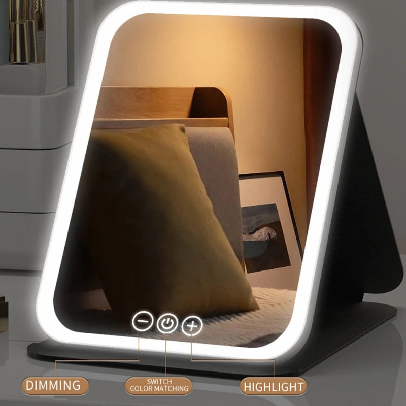 📢📢50%  OFF !! ⏰LED tragbarer klappbarer Kosmetikspiegel