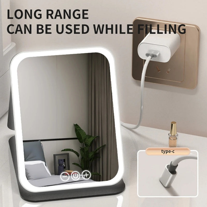 📢📢50%  OFF !! ⏰LED tragbarer klappbarer Kosmetikspiegel