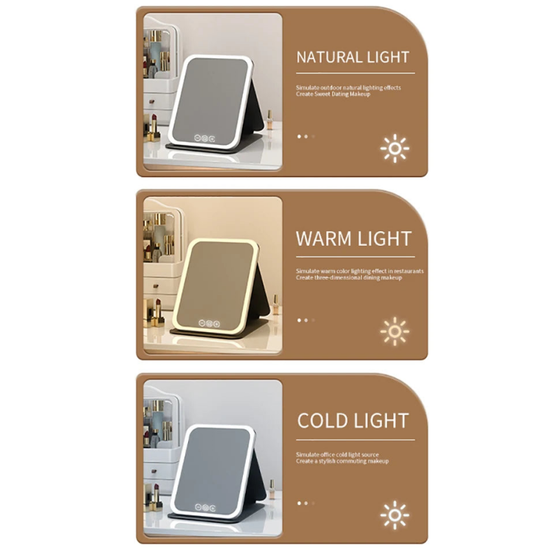 📢📢50%  OFF !! ⏰LED tragbarer klappbarer Kosmetikspiegel