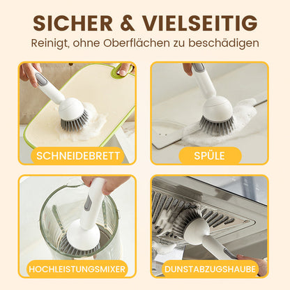 🍳 50% RABATT! 🧽 Drehbare Reinigungsbürste mit Langem Griff – Gründlich, Rückenfreundlich & Für Töpfe/Geschirr 💦