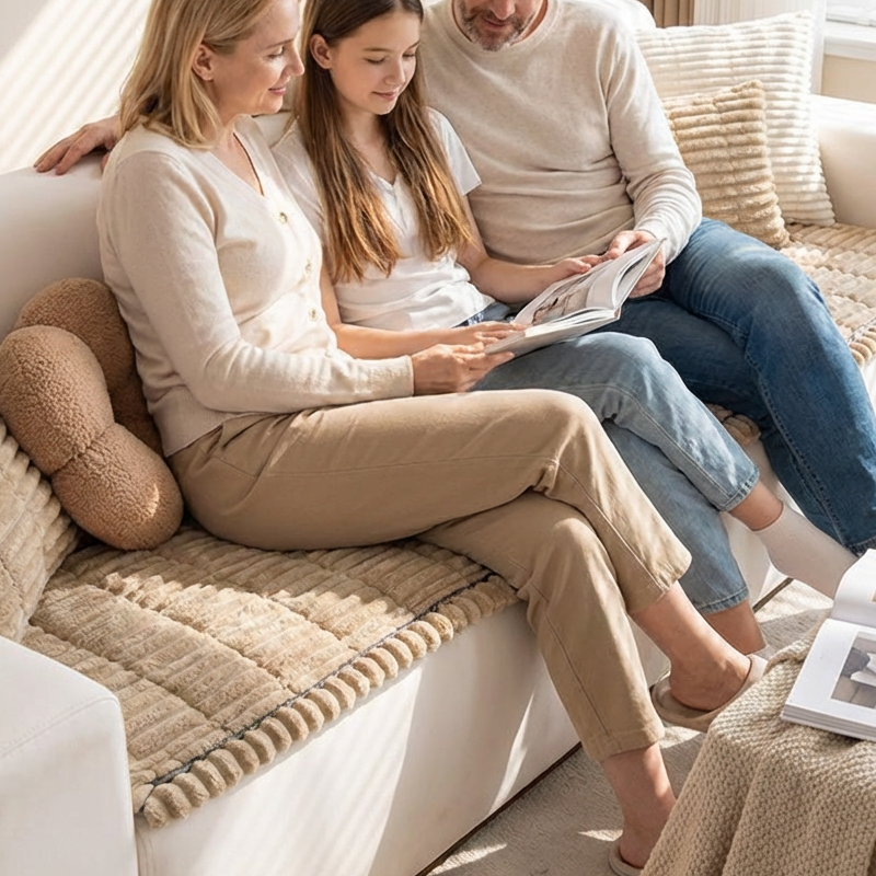 🔥Solange der Vorrat reicht 40 % Rabatt!🎉Gestepptes Cord-Sofa-Kissen mit rutschfester Unterseite