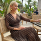 🎁2026 New Arrivals 50% OFF💥Bohemian V-Neck Ruched Mesh Maxi Dress
