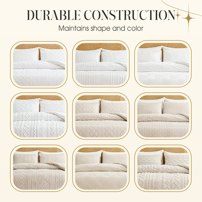 🔥Solange der Vorrat reicht 40 % Rabatt!🎉3-teiliges Cutwork-Tufting-Bettwäscheset