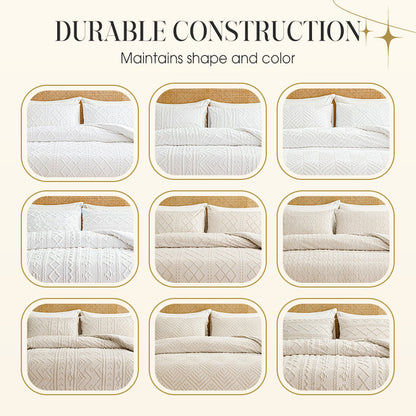 🔥Solange der Vorrat reicht 40 % Rabatt!🎉3-teiliges Cutwork-Tufting-Bettwäscheset