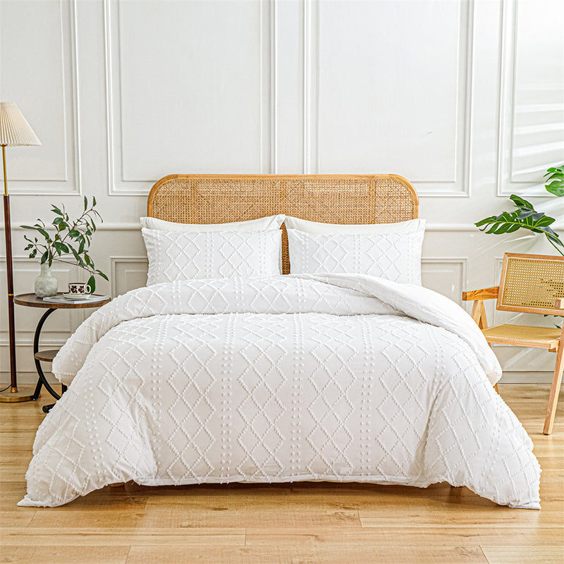 🔥Solange der Vorrat reicht 40 % Rabatt!🎉3-teiliges Cutwork-Tufting-Bettwäscheset