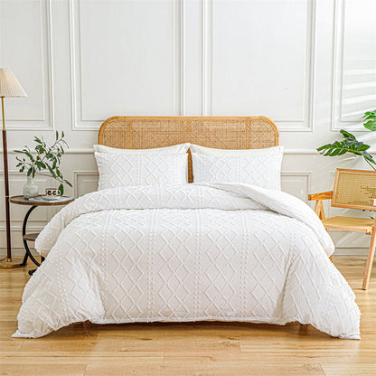 🔥Solange der Vorrat reicht 40 % Rabatt!🎉3-teiliges Cutwork-Tufting-Bettwäscheset